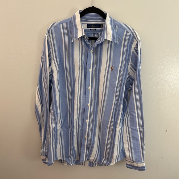 Ralph Lauren Blue Label Other - Ralph Lauren Blue Label Classic Fit Blue Stripe Button Down Shirt Size Large